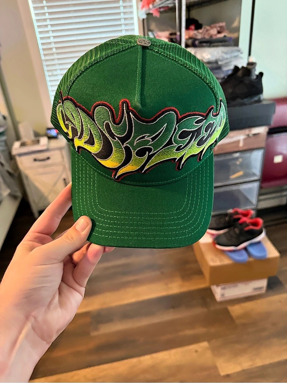 Godspeed Forever Trucker Hat Green & Yellow